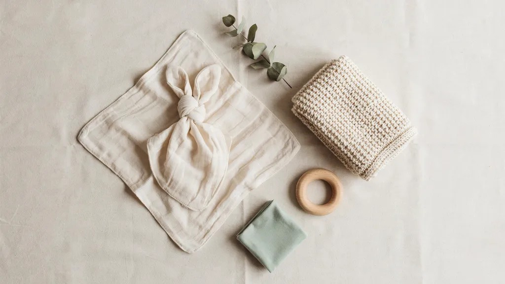 Simple baby-safe lovey made with soft materials and no unsafe parts.