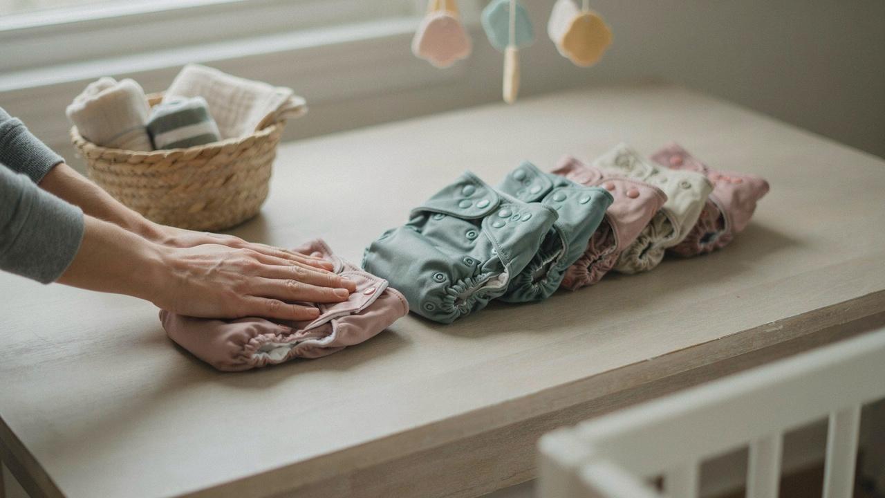 Folding reusable cloth diapers.