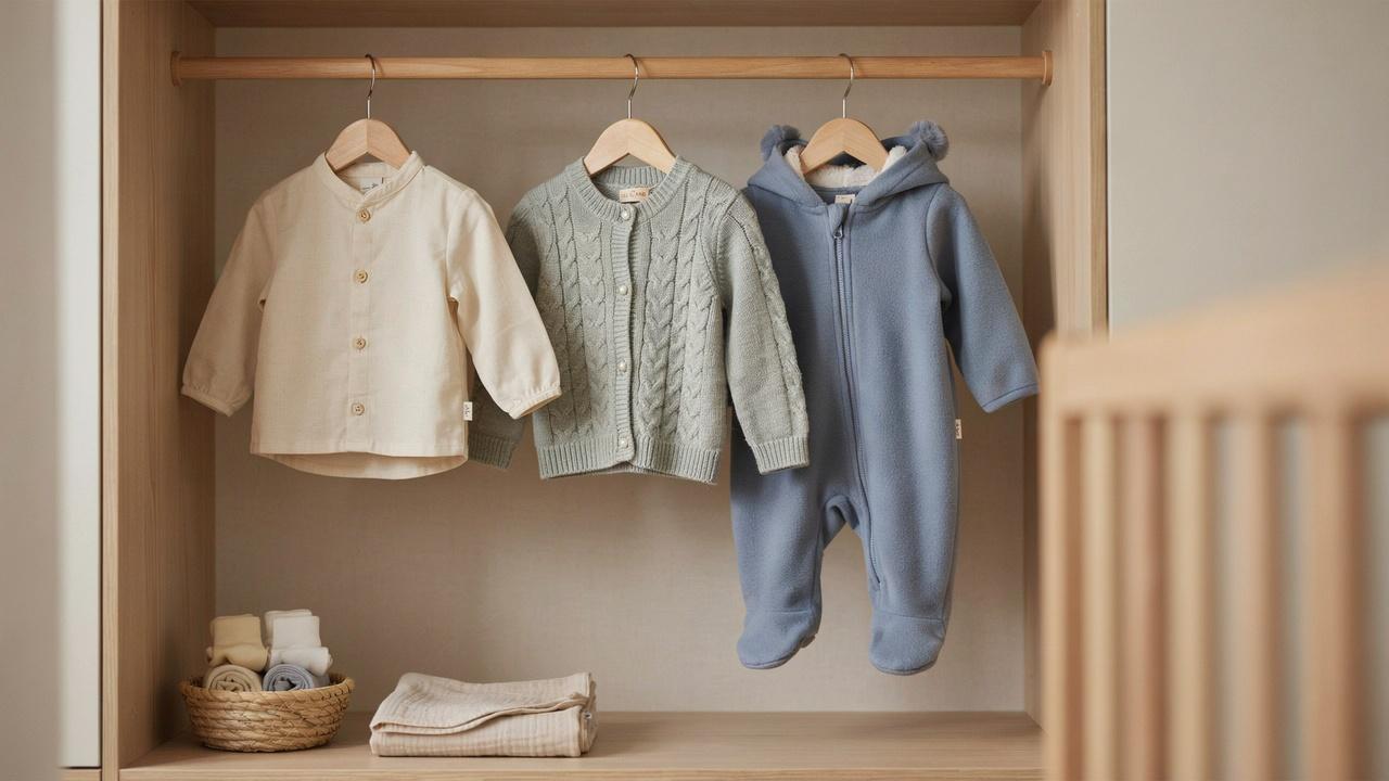Seasonal baby jackets and outerwear.